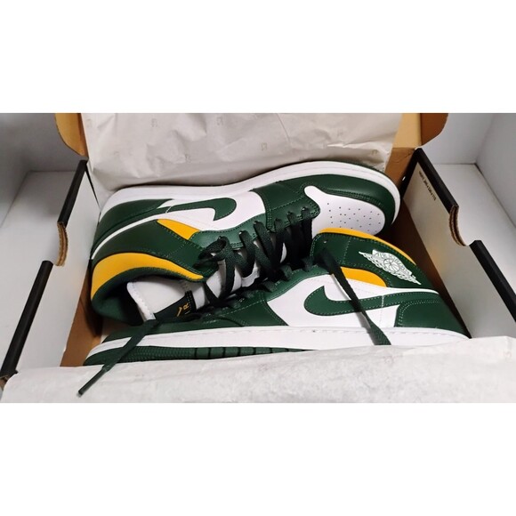 NIKE AIR JORDAN 1 MID SONICS MENS SIZE 9 SHOES NEW NEVER WORN W ORIGINAL BOX main image 16